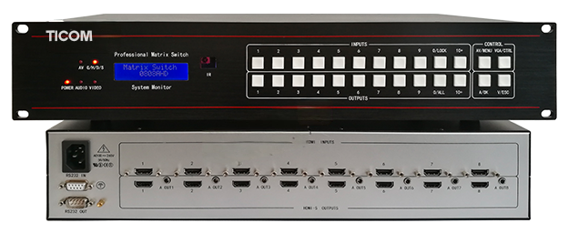 8進8出HDMI+A矩陣MAX0808HD-A