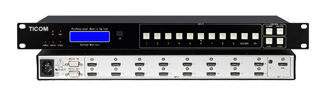 HDMI+A無縫自(zì)動切換器(qì)16進1出MAX1601ASHD